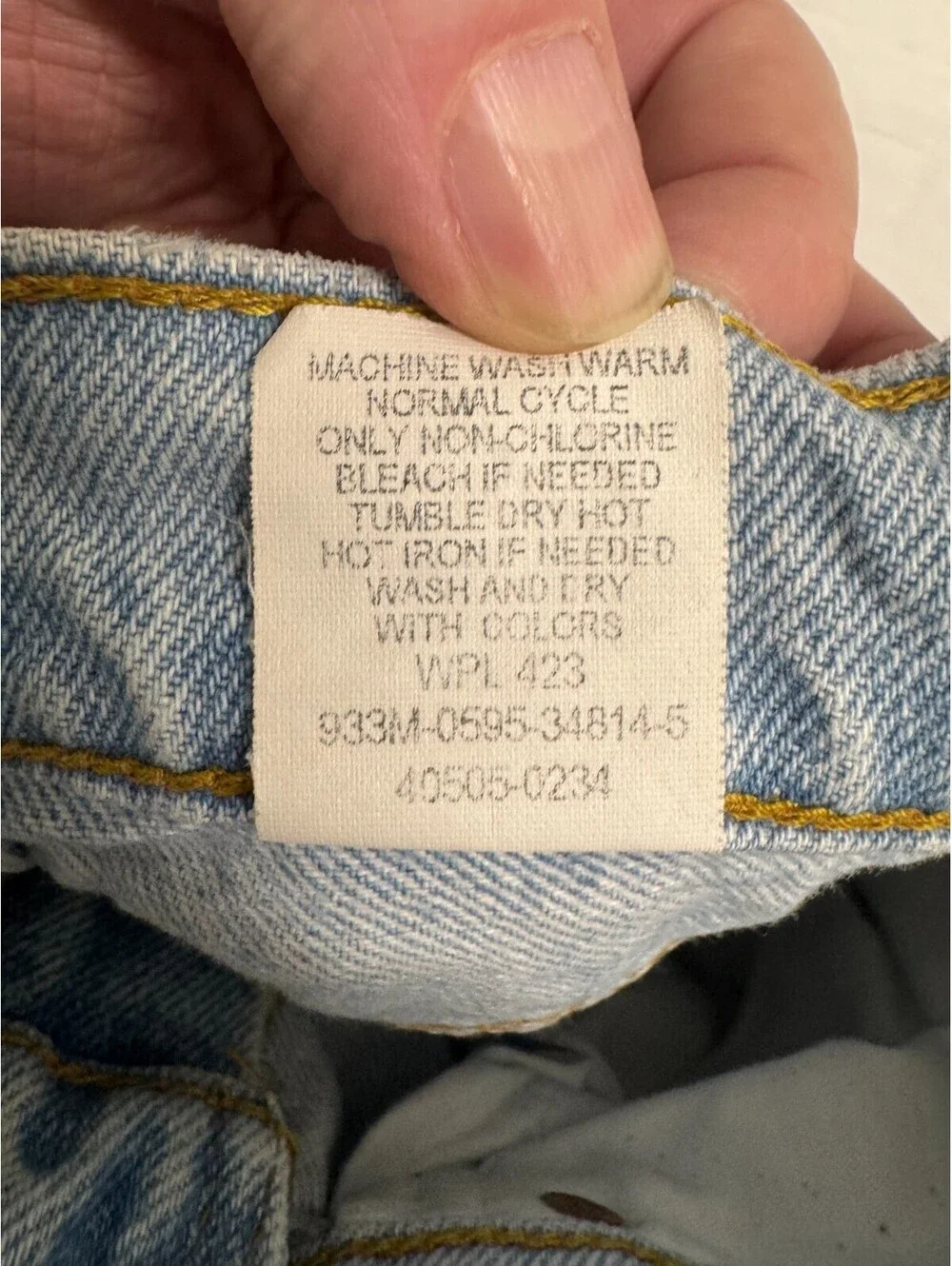 Vintage Levi's 505 Orange Tab USA Jeans Men's 33x32 Light Wash Straight Leg